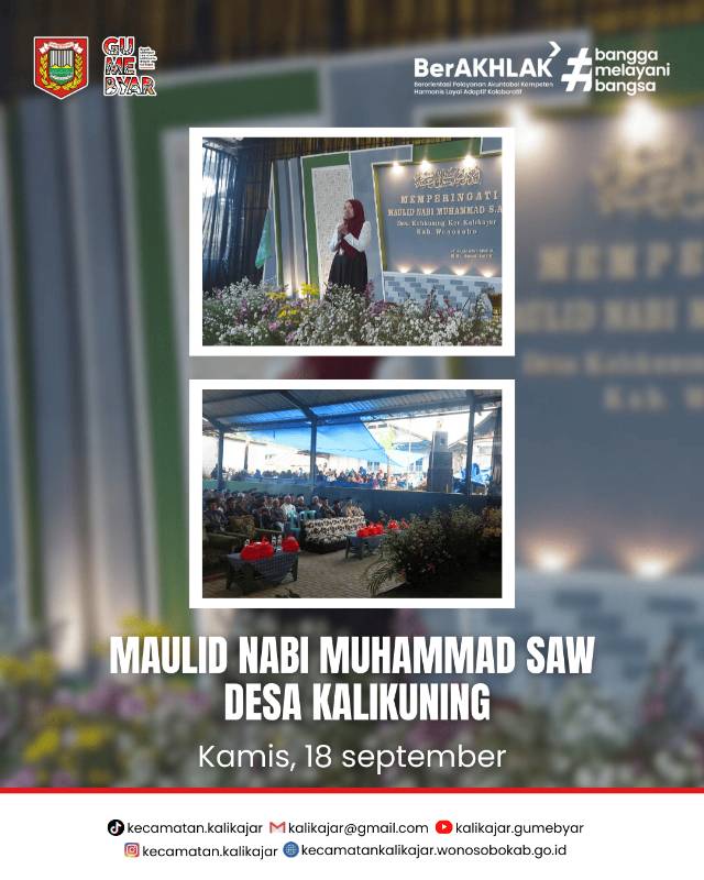 Semarak Peringatan Maulid Nabi Muhammad SAW di Desa Kalikuning